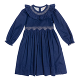 Smocked Navy Josephine Dress