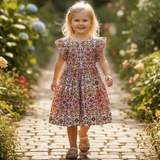 Tutti Frutti Floral Block Print Penny Dress