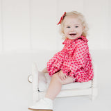 Ditsy Hearts Smocked Bubble- FINAL SALE