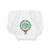 Christmas Wreath Embroidered Bloomers