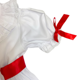 Red Smocked Clara Dress with Sash