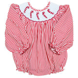 Candy Cane Smocked Bishop Bubble