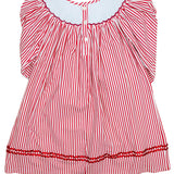 Candy Cane Smocked Bishop Dress