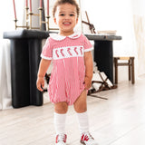 Candy Cane Smocked Boy Bubble