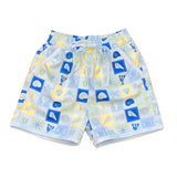 Coastal Stamps in Pastel Swim Trunks