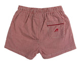 Deep Red Gingham Shorts