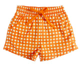 Orange Checked Shorts