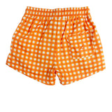 Orange Checked Shorts