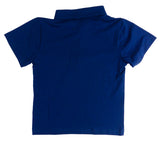 Embroidered Football Navy Polo Shirt