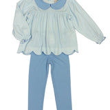 Light Blue Charleston Check Legging Set