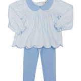 Light Blue Charleston Check Legging Set