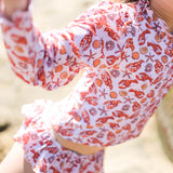 Red as a Lobster Long Sleeve Bikini