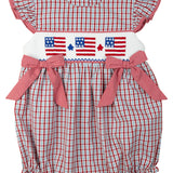 Flags Smocked Checked Bubble