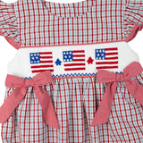 Flags Smocked Checked Bubble
