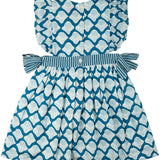 Navy Block Print Dress- FINAL SALE