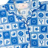 Blue Quilt Pajama Set