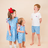 American Flag Gingham Print Shortall