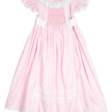 Pink Smocked Clara Dress with Sash