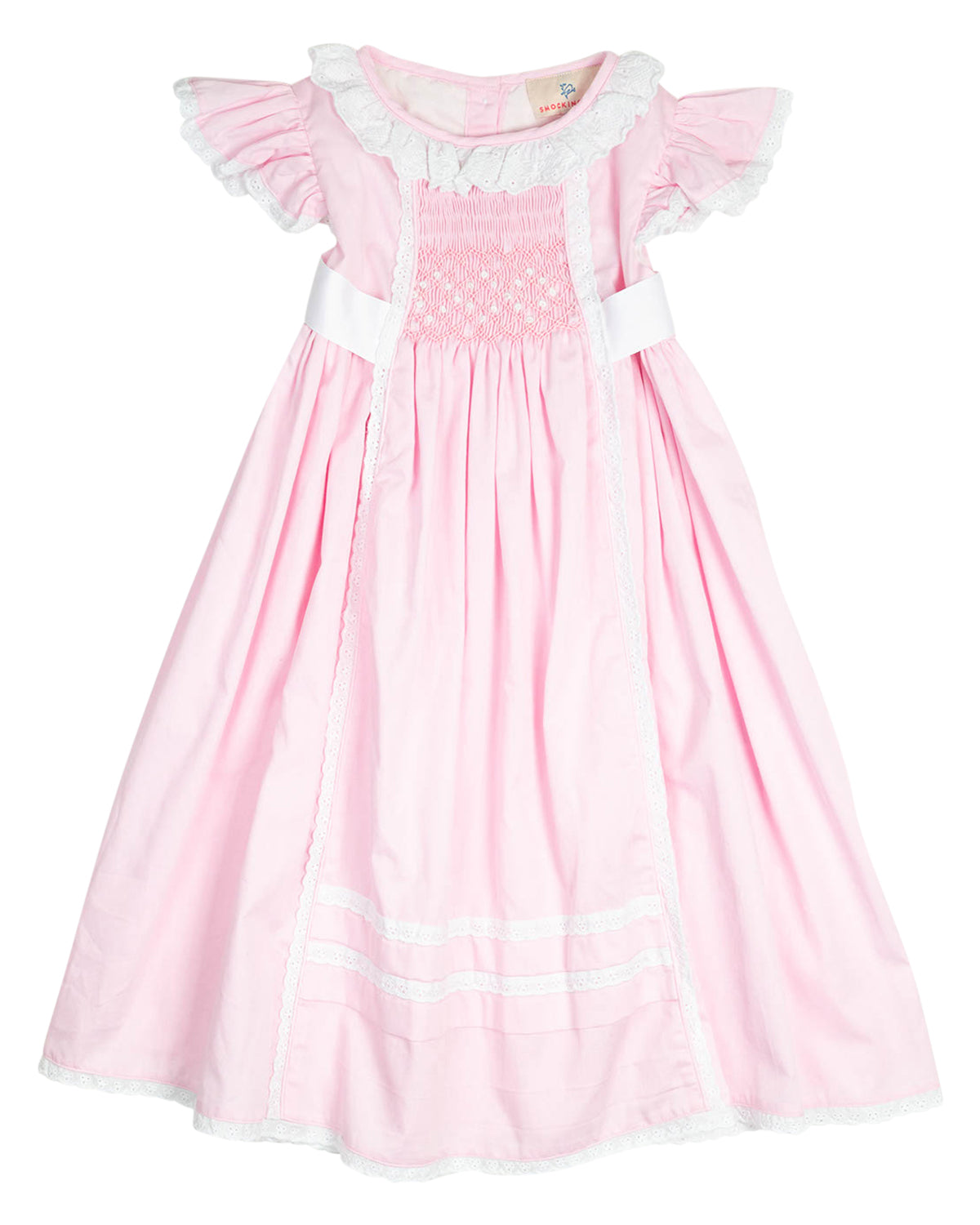 Pink Smocked Clara Dress with Sash