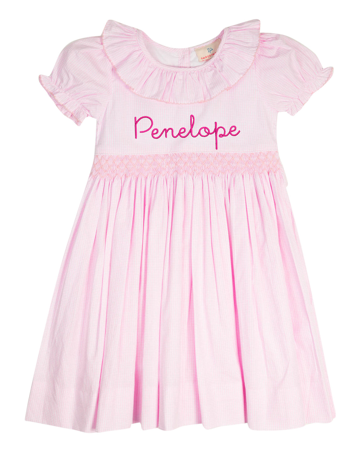 Pink Gingham Smocked Jenny Dress