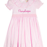 Pink Gingham Smocked Jenny Dress