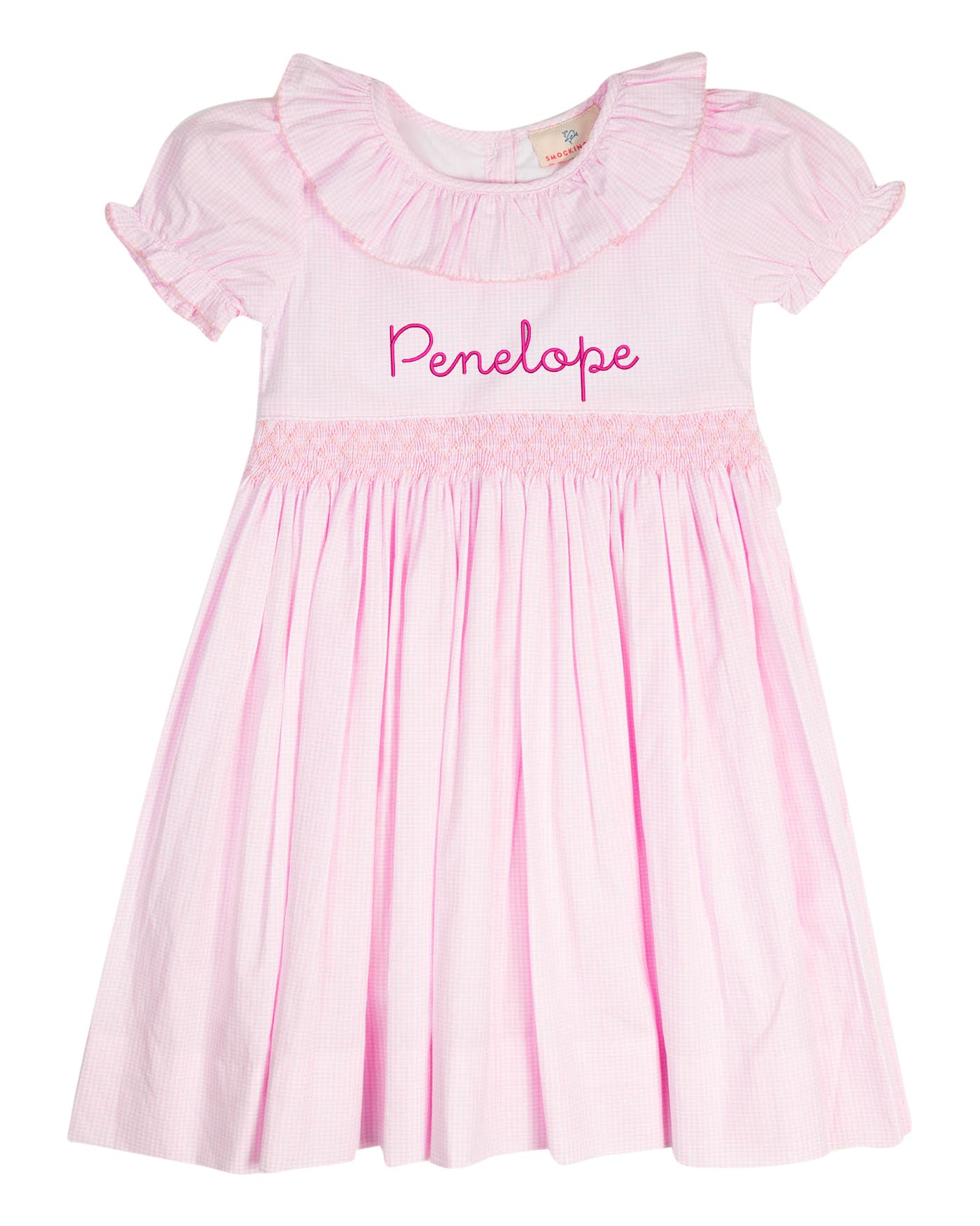 Pink Gingham Smocked Jenny Dress