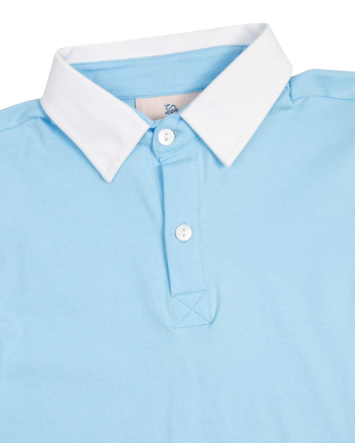 Blue Knit Polo Shirt