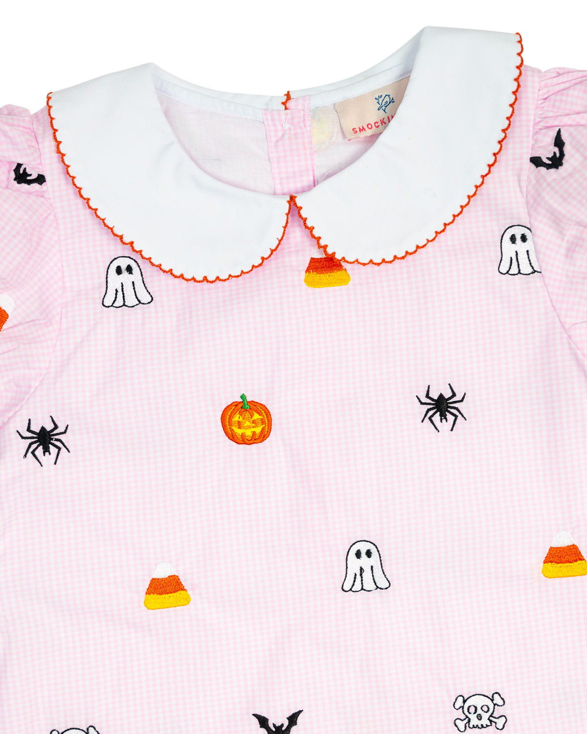 Halloween Embroidered Pink Dress- FINAL SALE