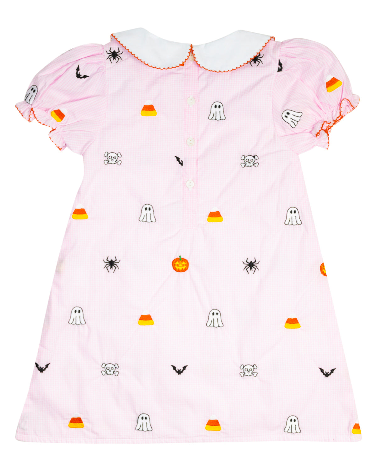 Halloween Embroidered Pink Dress- FINAL SALE