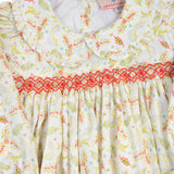 Holly Leaves Smocked Bubble- FINAL SALE