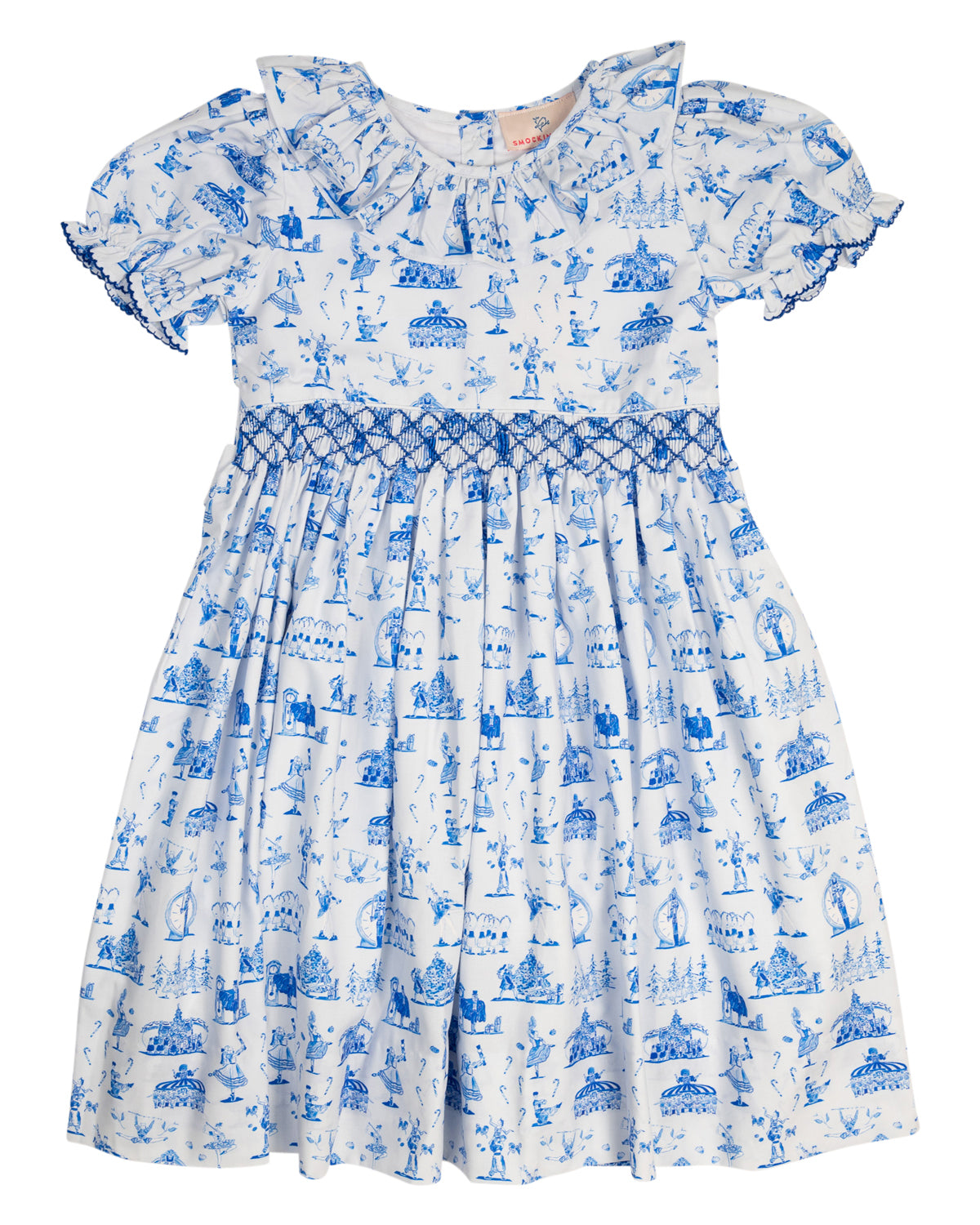 Nutcracker Toile Smocked Jenny Dress