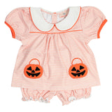 Jackolantern Pockets Striped Knit Bloomer Set- FINAL SALE