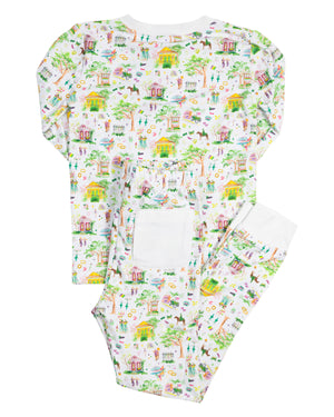 Mardi Gras Print Pajama Set