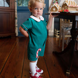 Candy Cane Applique Corduroy Shortall
