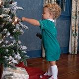 Candy Cane Applique Corduroy Shortall