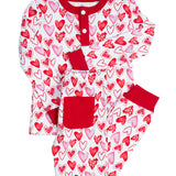 Whimsical Hearts Pajama Set- FINAL SALE