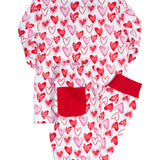 Whimsical Hearts Pajama Set- FINAL SALE