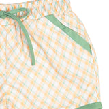 Sage and Peach Checked Shorts-FINAL SALE