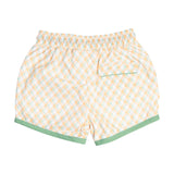 Sage and Peach Checked Shorts-FINAL SALE