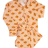 Turkey Striped Button Down Pajama Set- FINAL SALE