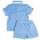 Blue Terry Shorts Set