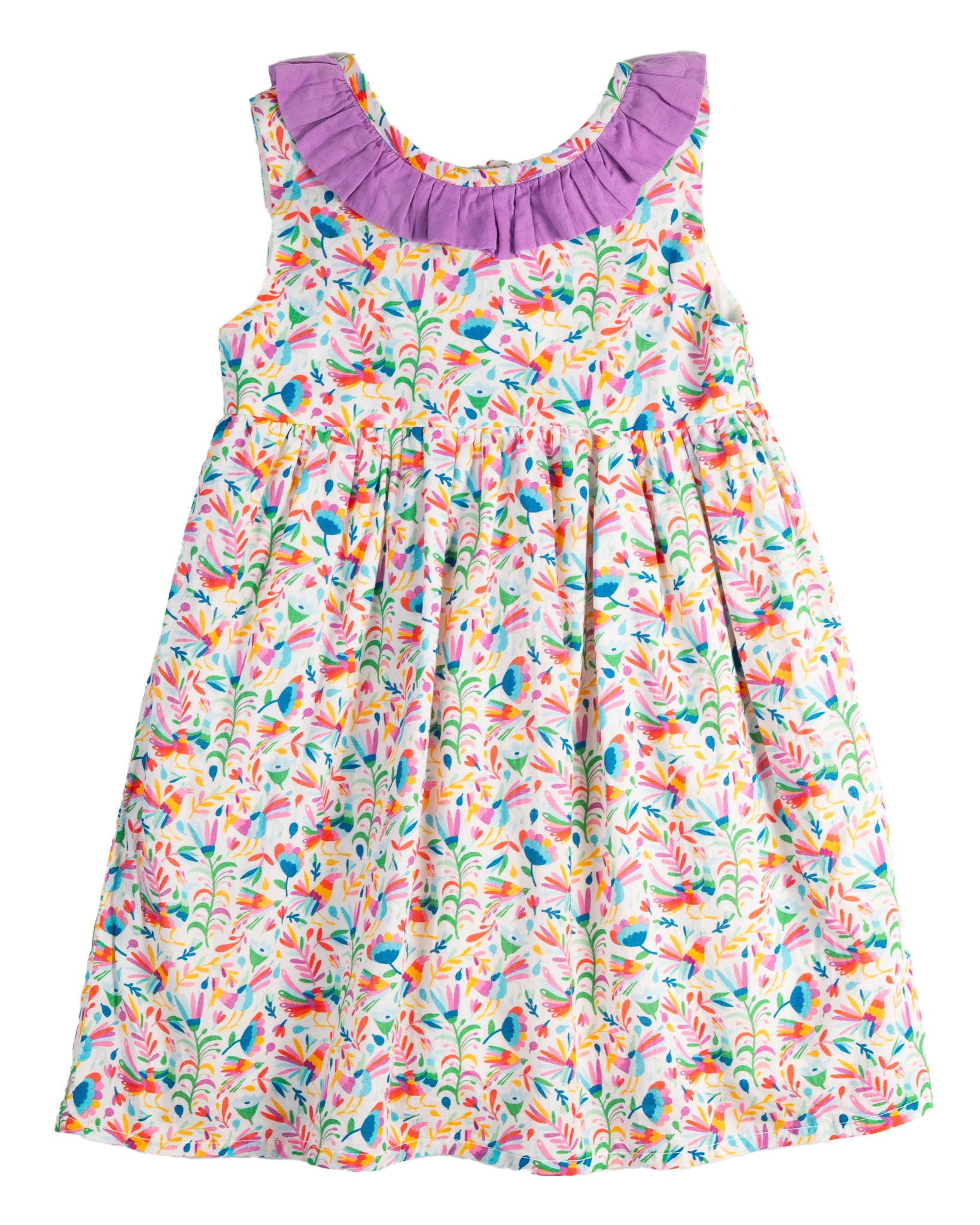 Colorful Otomi Cotton Dress