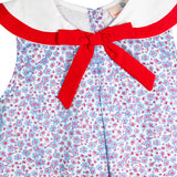 Blue and Red Ditsy Floral Sailor Dress