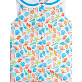 Bright Sea Life Nautical Shortall-FINAL SALE