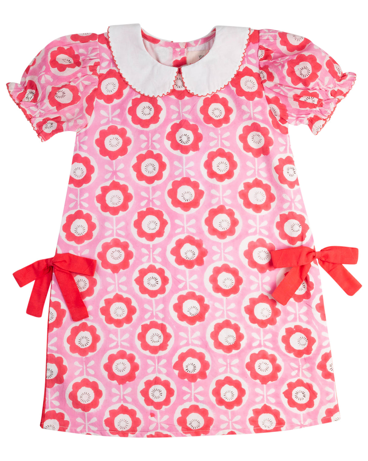 Pink Retro Dress with Bows