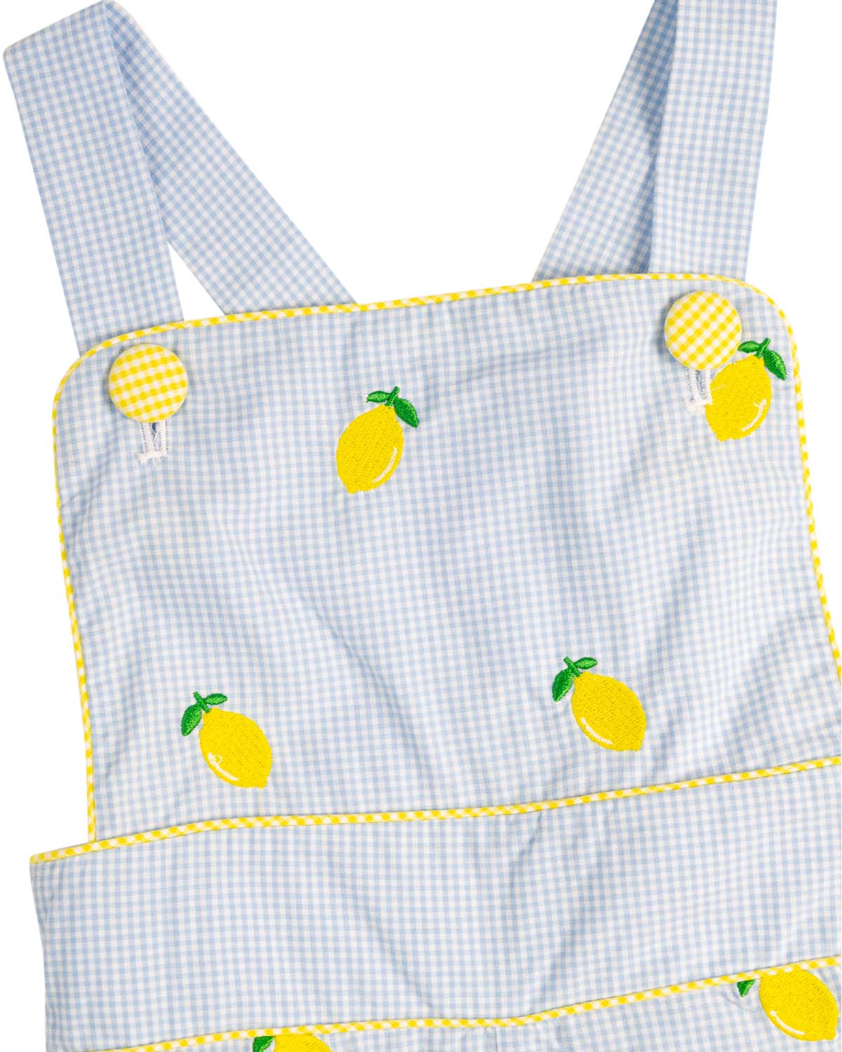 Lemon Embroidered Shortall