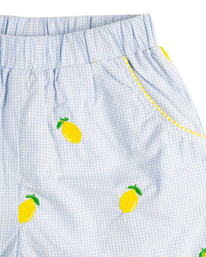Lemon Embroidered Shorts