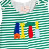 Tools Applique Striped Knit Shortall