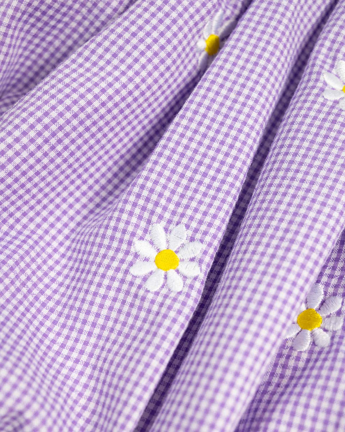 Lavender Daisy Gingham Bubble