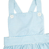 Baby Blue Striped Knit Sun Bubble